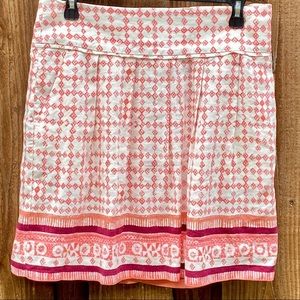Ann Taylor Loft Linen Aztec Boho Skirt NWOT Sz. 6